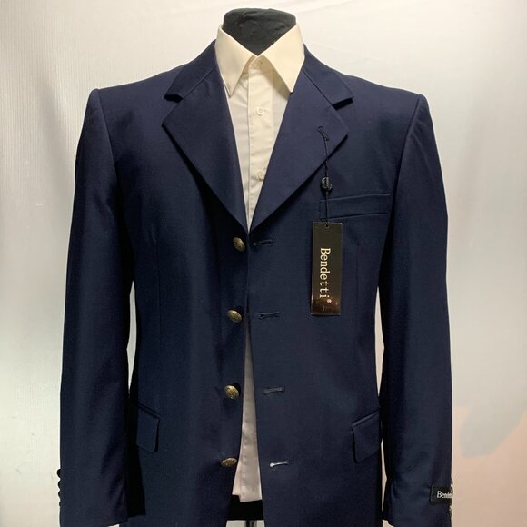 BENDETTI ITALIAN BLAZER - VIRGIN WOOL NAVY 4B - 42R, 44R - Picture 2 of 11